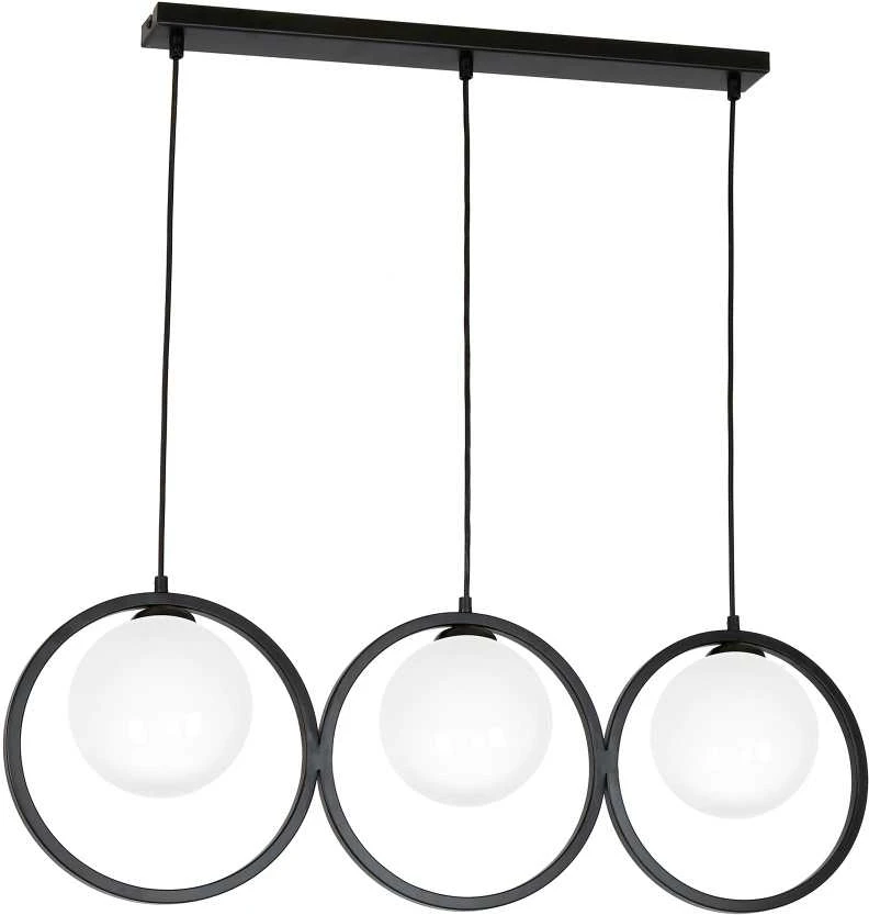 Lubinis šviestuvas Carruzzo PENDANT LIGHT KONYA 3XE14 Juodas/Baltas