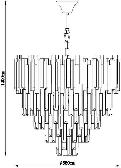 Lubinis šviestuvas Carruzzo Pendant lamp SANNA 19115L 8x40W E14
