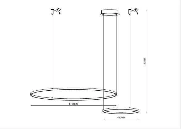 Lubinis šviestuvas Domoletti Carruzzo PENDANT LED LIGHT SIBIU 2XROUND 4000K BL