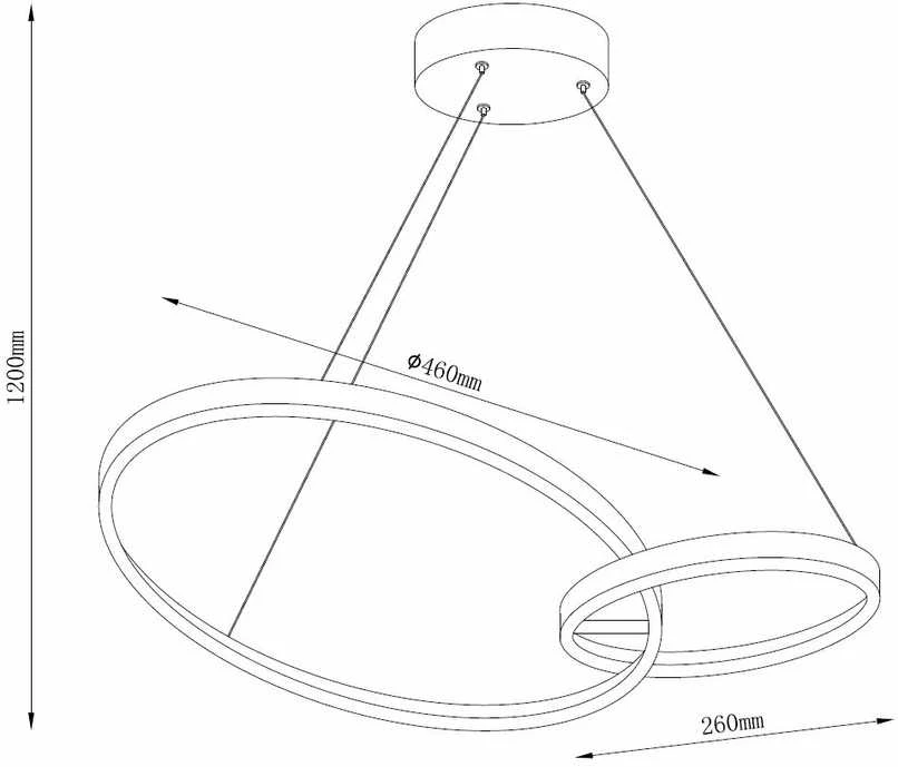 Pakabinamas šviestuvas Carruzzo Pakabinamas LED šviestuvas SIBIU 2xround 36W BL 4