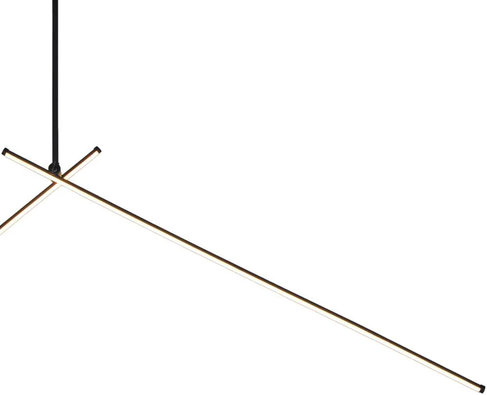 Lubinis šviestuvas Lampa sufitowa Domoletti CEILING LED LIGHT TANGER 100+60CM Juodas