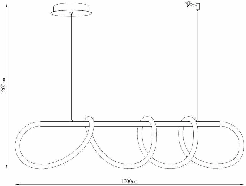 Lubinis šviestuvas Domoletti PENDANT LED LIGHT TIGRIS LONG 4000K GOLD