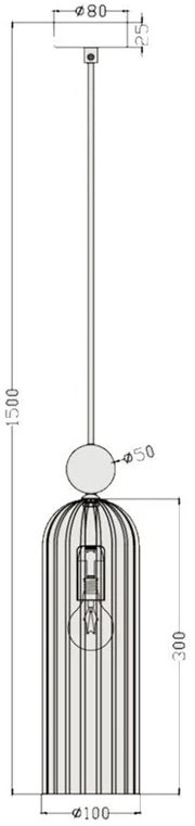 Šviestuvas kabinamas Light Prestige Piega LP-939/1P baltas, E14, 1 x 40 W