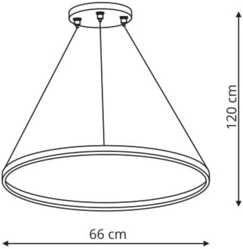 Šviestuvas kabinamas Light Prestige Ring LP-909/1P M BK CCT, LED, 3000 - 6000 °K, 1 x 35 W