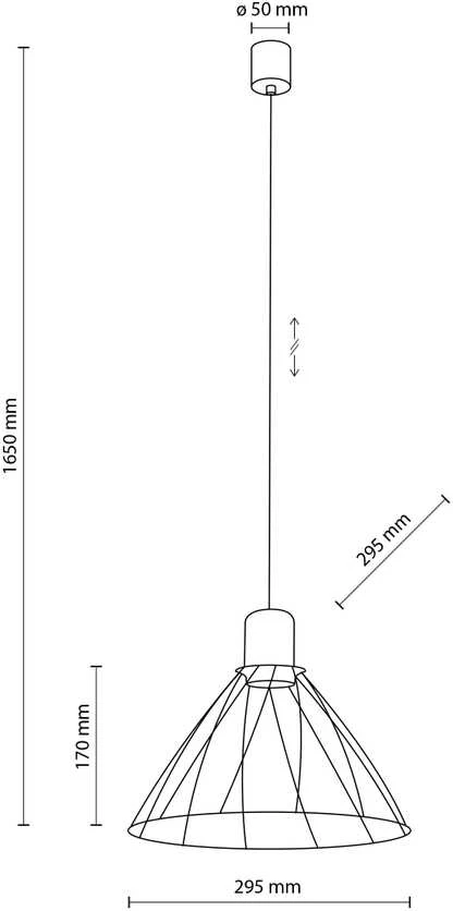 Lubinis šviestuvas Tk_Lighting Šviestuvas kabinamas TK Lighting Modesto 10160, 10 W, GU10