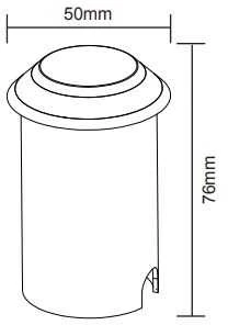 Lubinis šviestuvas Domoletti LUMINAIRE GLED-160A 2W IP65