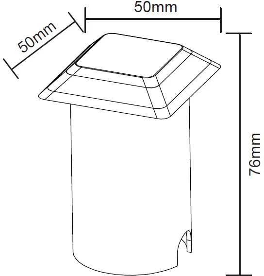 Lubinis šviestuvas Šviestuvas įleidžiamas Domoletti GLED-160B, LED, juoda sp.
