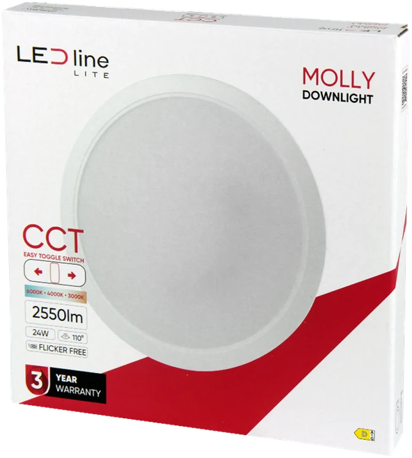 Led_Line Įmontuojamas šviestuvas LED Line MOLLY, 24W, 3000-6000°K,LED