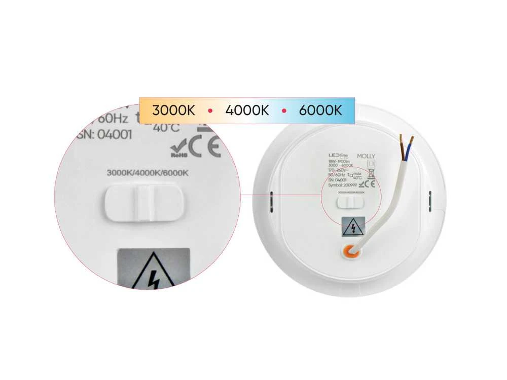 Led_Line Įmontuojamas šviestuvas LED Line MOLLY, 24W, 3000-6000°K,LED