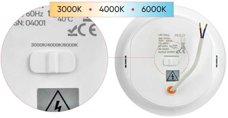 Led_Line Įmontuojamas šviestuvas LED Line MOLLY, 18W, 3000-6000°K,LED