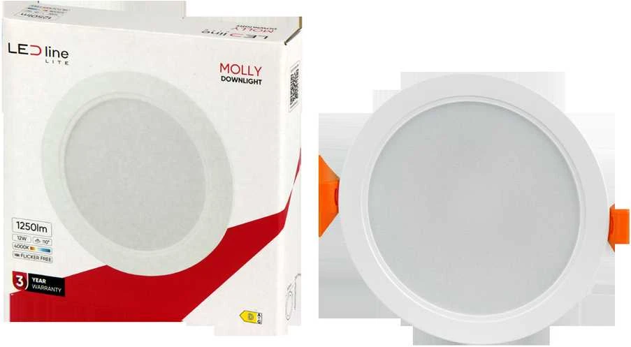 Led_Line Įmontuojamas šviestuvas LED Line MOLLY, 12W, 4000°K, LED