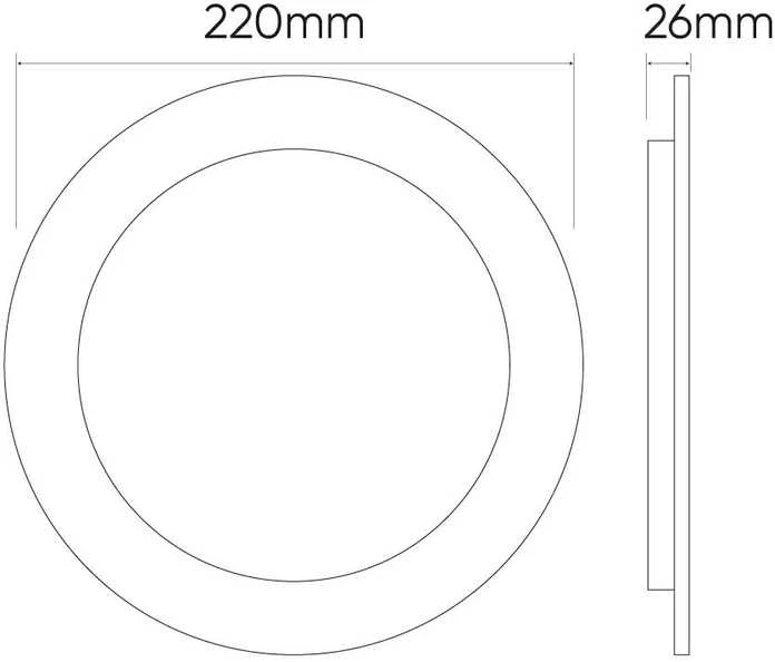 Led_Line Įmontuojamas šviestuvas LED Line MOLLY, 24W, 4000°K, LED