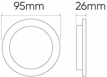 Led_Line Įmontuojamas šviestuvas LED Line MOLLY, 5W, 4000°K, LED