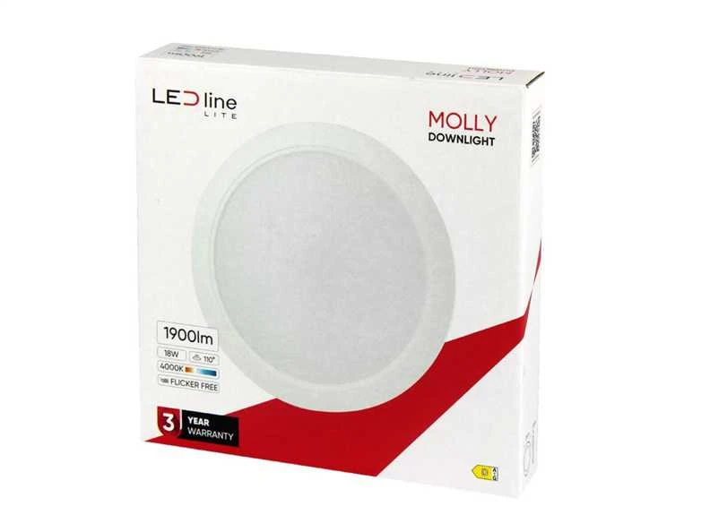Šviestuvas įleidžiamas LED Line Molly, 4000°K, LED, balta sp.
