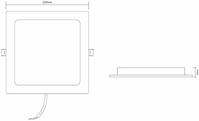 Okko GTV RECESSED LED LIGHT EPIRUS 18W SQUARE