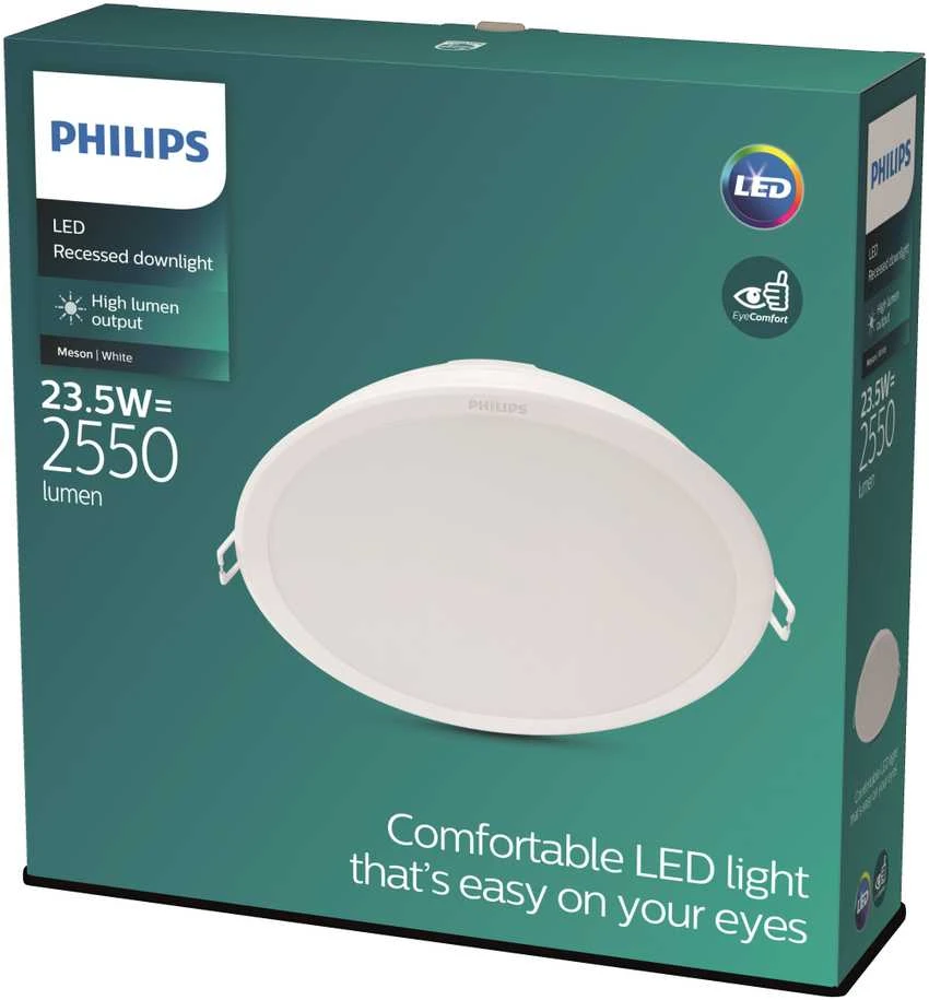Įmontuojamas šviestuvas Philips MESON, 23.5W, 3000°K, LED