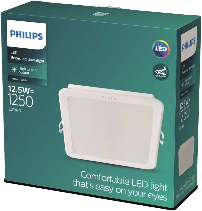 Įmontuojamas šviestuvas Philips MESON, 12.5W, 3000°K, LED