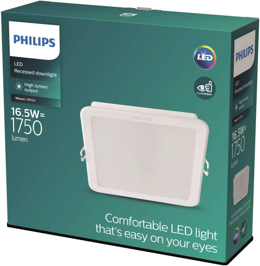 Įmontuojamas šviestuvas Philips MESON, 16.5W, 4000°K, LED