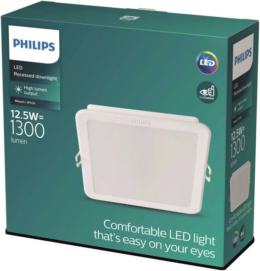 Įmontuojamas šviestuvas Philips MESON, 12.5W, 4000°K, LED