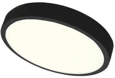 TOPE Paviršinis apvalus juodas LED šviestuvas "MODENA" 30W-3000K