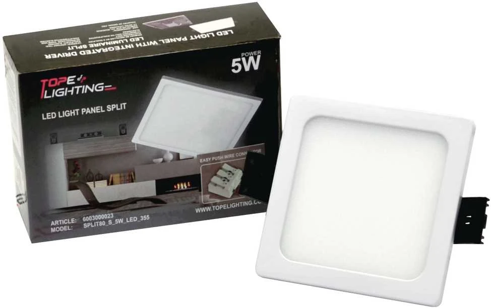 TOPE Įmontuojama kvadratinė LED panelė "SPLIT" 5W-4000K
