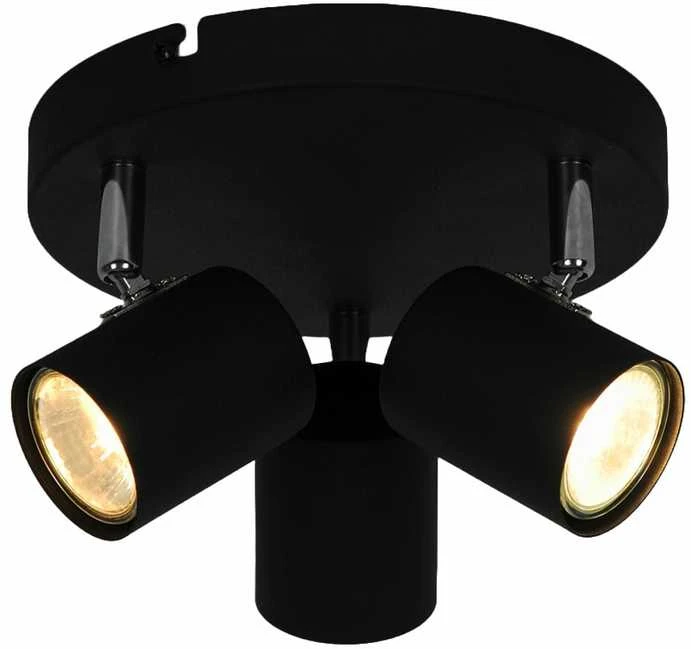 Lubinis šviestuvas Okko Šviestuvas nukreipiamasis Safi GU13014D-3R BLK, 15 W, GU10