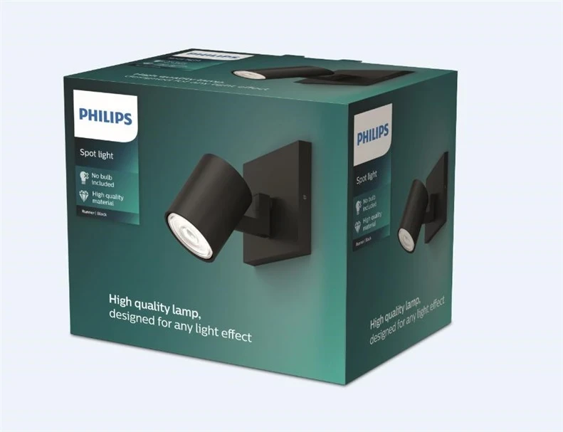 Lampa pārvietojams Philips Runner 929003204701, GU10, 1 x 20 W