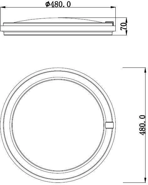 Lubinis šviestuvas Carruzzo Ceiling Lamp LED B2362-1-R 48CM 45W