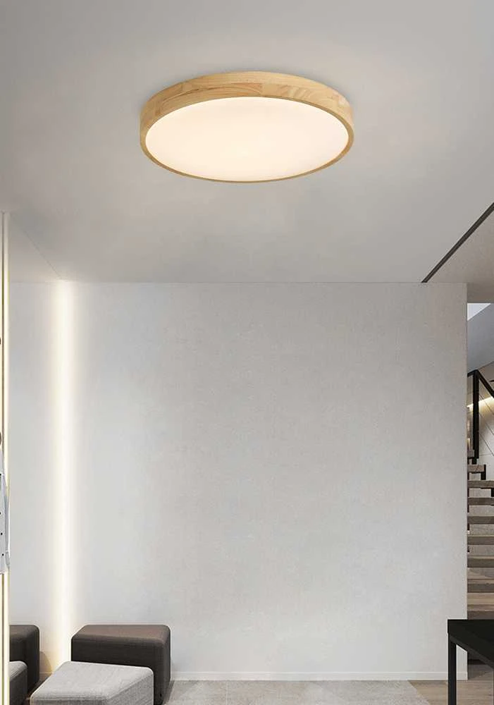 Lubinis šviestuvas Lampa sufitowa Domoletti CEILING LED LIGHT NATA 4000K 41CM WOOD