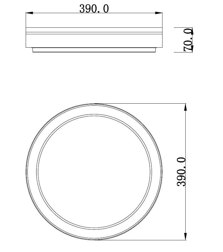 Domoletti LED lubinis šviestuvas B2361-1M-R 39CM 30W su pritemdymo funkcija