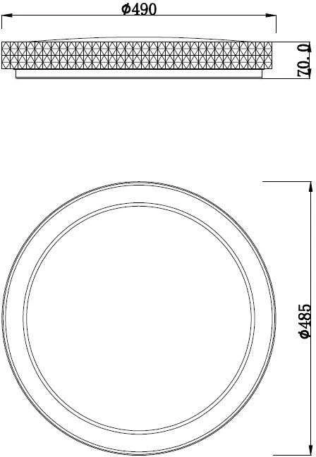Lubinis šviestuvas Carruzzo Ceiling Lamp LED 50CM 45W DIM