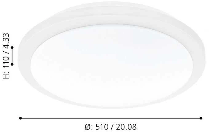 Lubinis šviestuvas Šviestuvas plafonas Eglo COMPETA, 26 W, 2700 - 4000 °K
