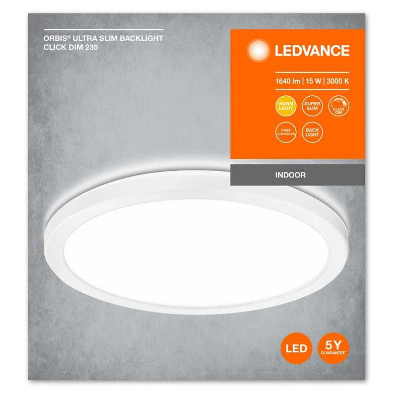 Šviestuvas plafonas Ledvance/Osram Orbis Ultra Slim Clickdim, 15 W, LED, 3000 °K