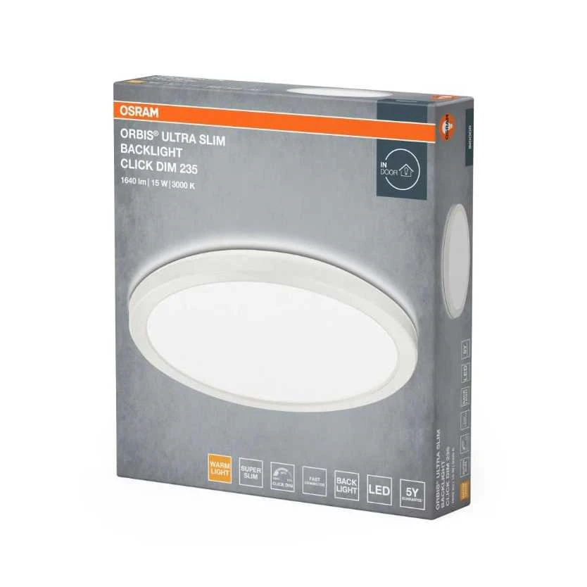 Šviestuvas plafonas Ledvance/Osram Orbis Ultra Slim Clickdim, 15 W, LED, 3000 °K