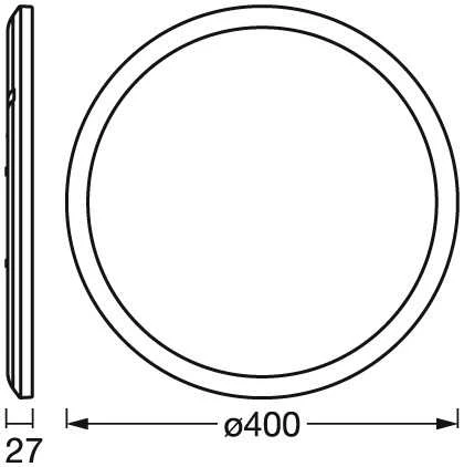 Lubinis šviestuvas Osram Šviestuvas plafonas Ledvance ORBIS ULTRA SLIM CLICKDIM, 22 W