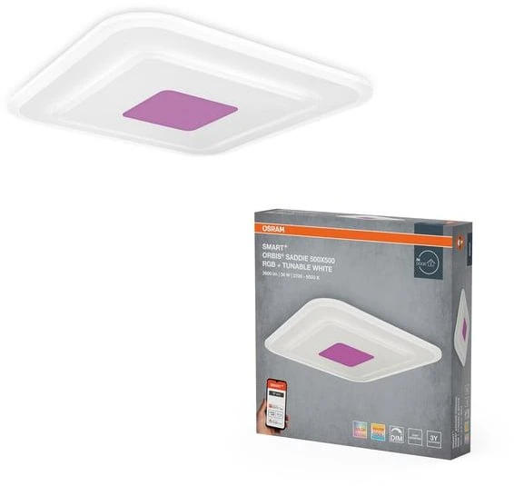 Lubinis šviestuvas Osram 32W LED paviršinis šviestuvas SMART+ ORBIS, baltas, 2700/6500K/RGB, dimeriuojamas