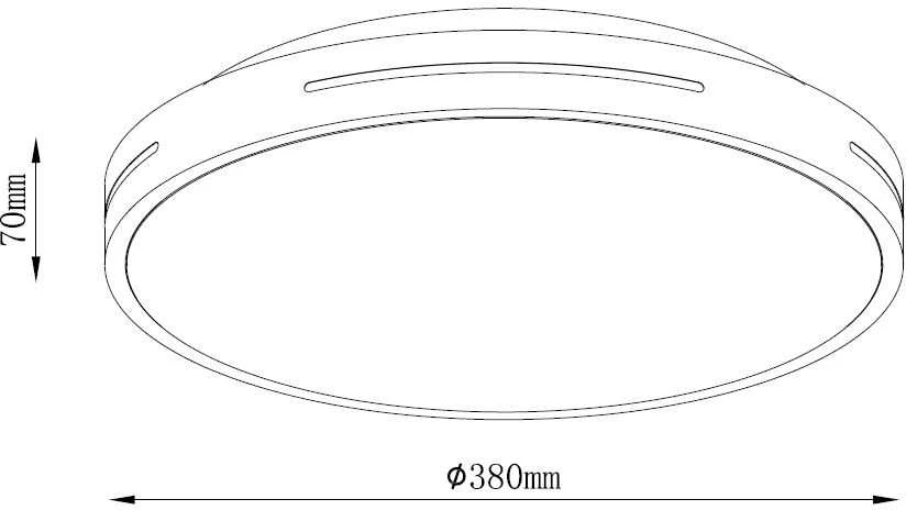 Lubinis šviestuvas Lampa sufitowa Standart CEILING LED LIGHT ZULA CCT 38CM Baltas
