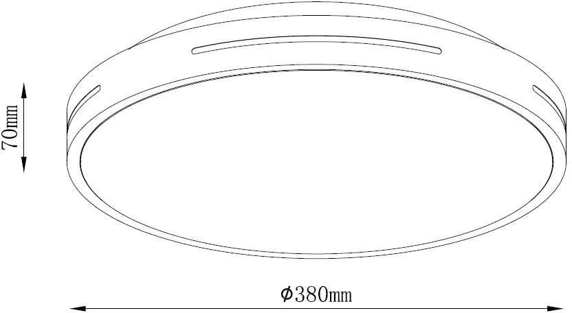 Lubinis šviestuvas Šviestuvas plafonas Standart ZULA. 24 W. 4000 °K