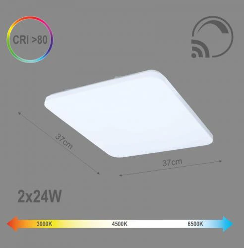 Šviestuvas plafonas Tope Sopot 6004000074, LED, 3000 - 6500 °K, 2 x 24 W