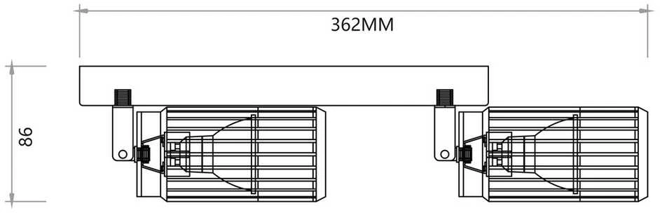 Lubinis šviestuvas Lampa sufitowa Domoletti CEILING LIGHT ALVEO 2XGU10 ML0295 Juodas