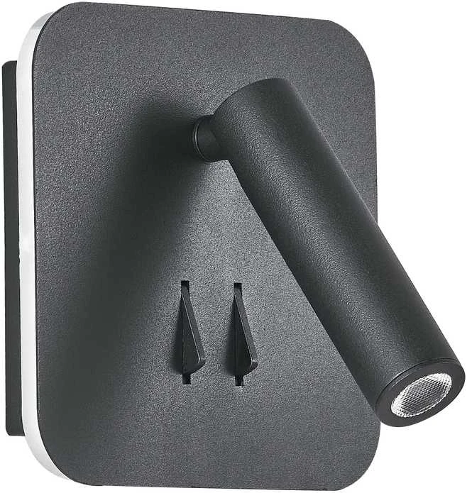 Sieninis šviestuvas Domoletti Tvirtinamasis šviestuvas AREA 19002-BK 3W+6W LED BL