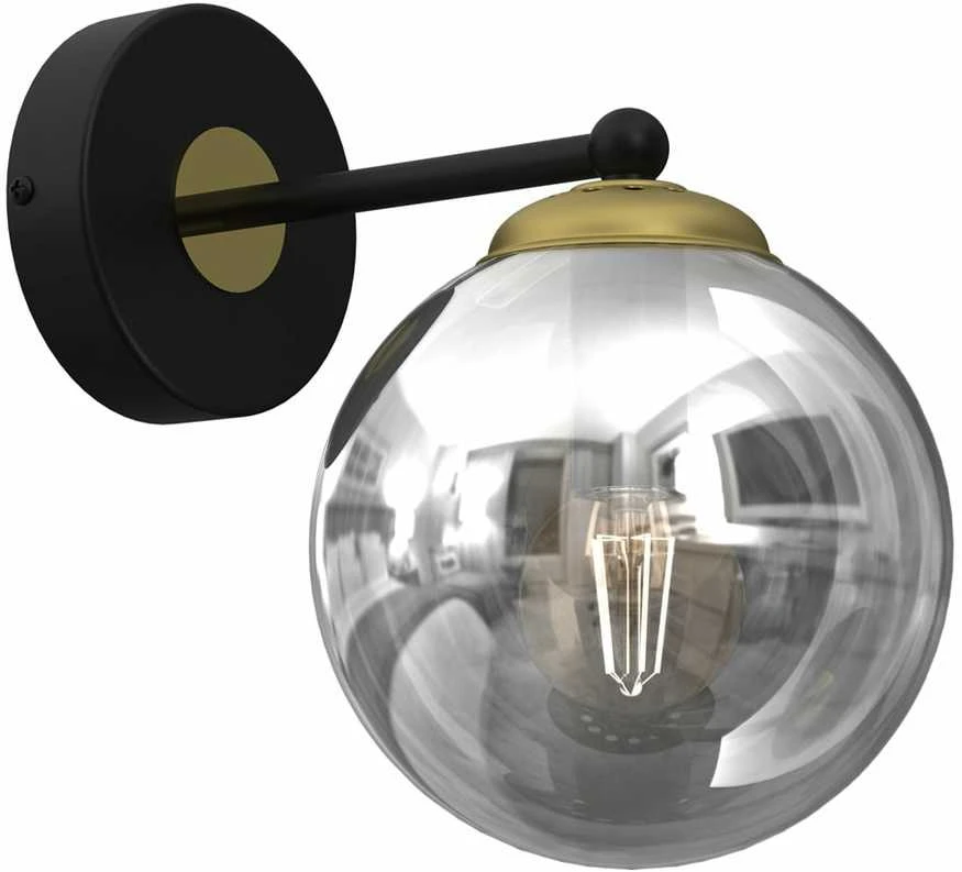 Sieninis šviestuvas Kinkiet Domoletti WALL LIGHT BURSA E14 Juodas/GOLD