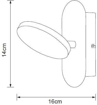 Šviestuvas sieninis Domoletti Plate LED16019A-1R, 3.5W, LED