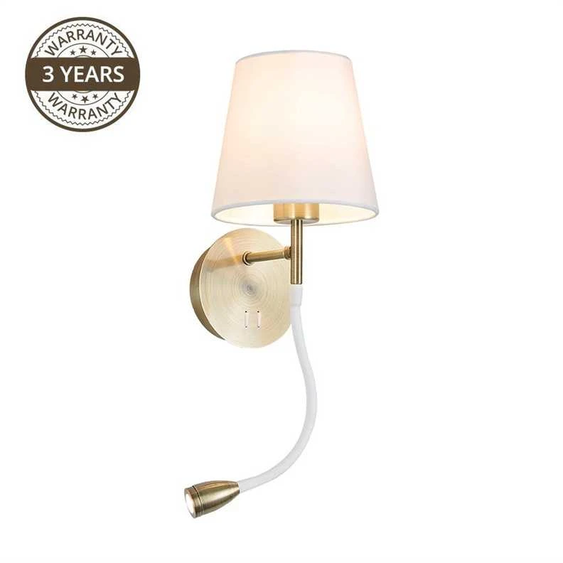 Sieninis šviestuvas Nezatříděno Kinkiet Domoletti WALL LAMP RAMZI 18237-AB 60W E27 3W LED