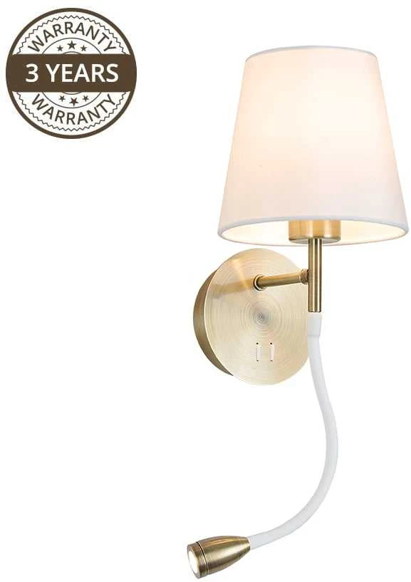 Sieninis šviestuvas Nezatříděno Kinkiet Domoletti WALL LAMP RAMZI 18237-AB 60W E27 3W LED