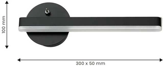 Sieninis šviestuvas Kinkiet Domoletti WALL LED LIGHT SAFI 6W 40K ML6348 Juodas