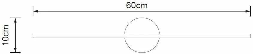 Sieninis šviestuvas Kinkiet Domoletti WALL LED LIGHT STIM 10W 3000K IP20 GOLD