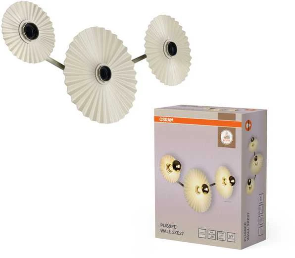 Osram Sieninis šviestuvas PLISSE, 3xE27, smėlio sp.