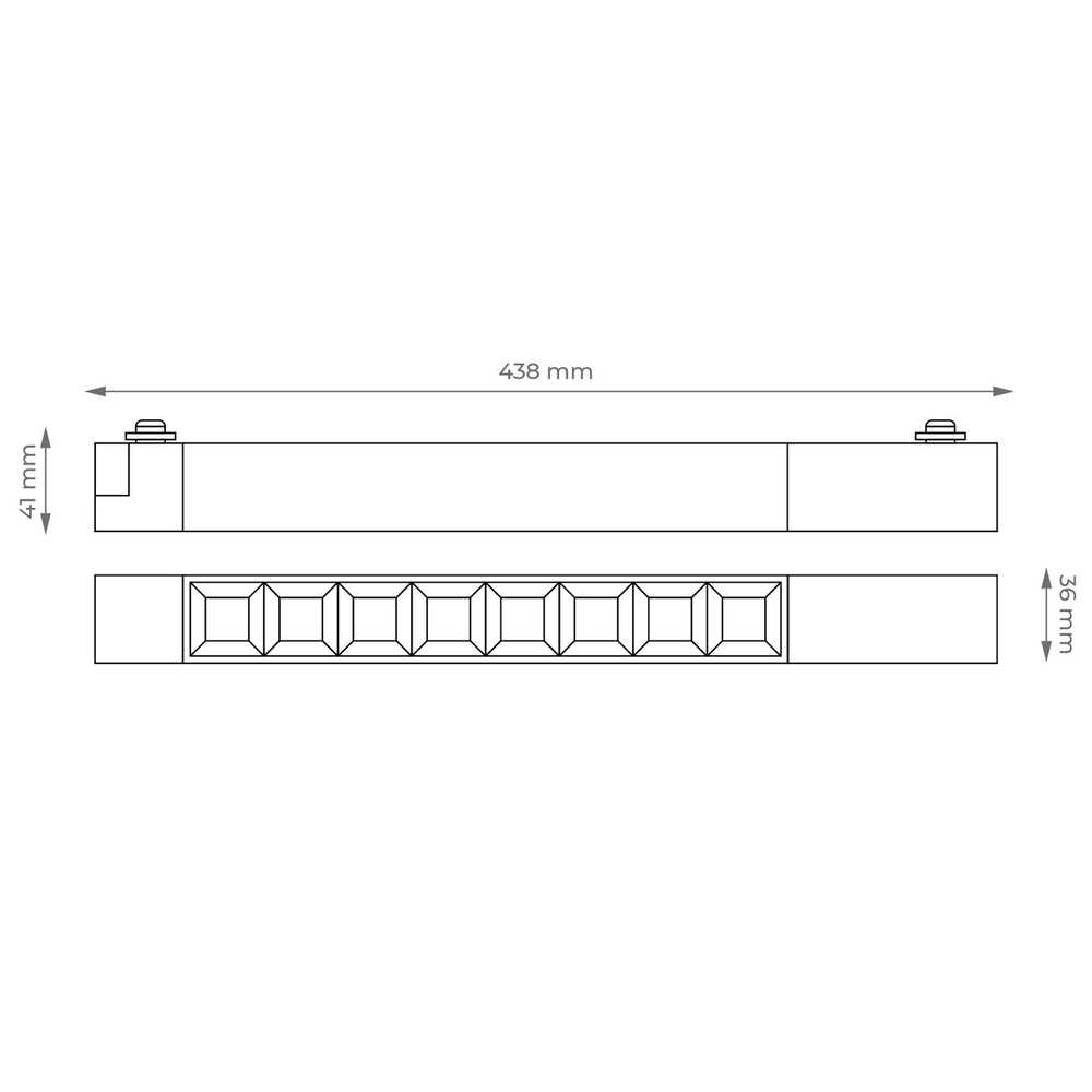 Šviestuvas bėginei sistemai DPM X-Line STF-20W-B, LED, 4000 °K, 1 x 20 W