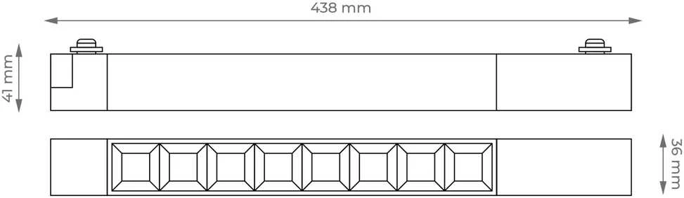 Šviestuvas bėginei sistemai DPM X-Line STF-20W-W, 20 W, LED